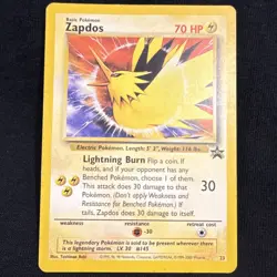 Pokemon TCG Zapdos Promo Card #23 Promo Cards 2000 - Image 1