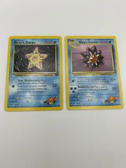 Pokemon Card Lot: Misty's Staryu And Starmie 92/132 - 56/132 Gym Heroes Regular - Image 1