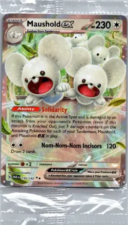 *SEALED* MAUSHOLD ex 155/182 Paradox Rift Holo Promo Pokemon Card Factory - Image 1