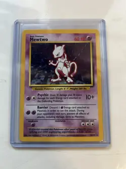 Pokemon TCG Mewtwo Base Set Holo Rare Card 10/102 - Image 1