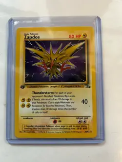 Pokemon Zapdos 15/62 Fossil Holo RARE HOLO CARD 1st Edition - Image 1