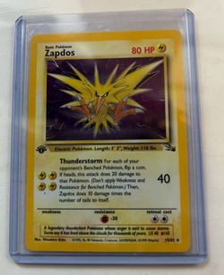 Pokemon Zapdos 15/62 Fossil Holo RARE HOLO CARD 1st Edition - Image 3