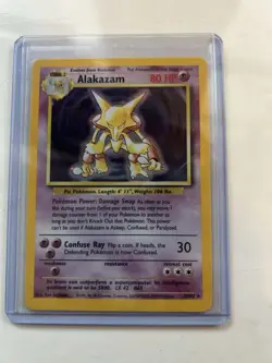 Alakazam Holo 1/102 Rare Base Set Pokemon Card 1999 - Image 1