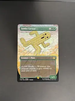 MTG LP Jumbo Cactuar Borderless Final Fantasy Regular Magic The Gathering - Image 1
