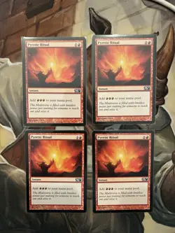 MTG 4x Pyretic Ritual Magic 2011 (M11) Regular LP FREE SHIPPING - Image 1