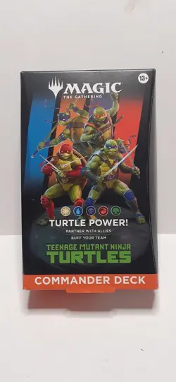 TEENAGE MUTANT NINJA TURTLES TURTLE POWER COMMANDER DECK MTG NEW FACTORY SEALED - Image 1