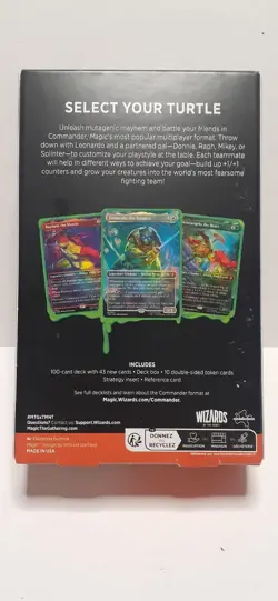 TEENAGE MUTANT NINJA TURTLES TURTLE POWER COMMANDER DECK MTG NEW FACTORY SEALED - Image 4