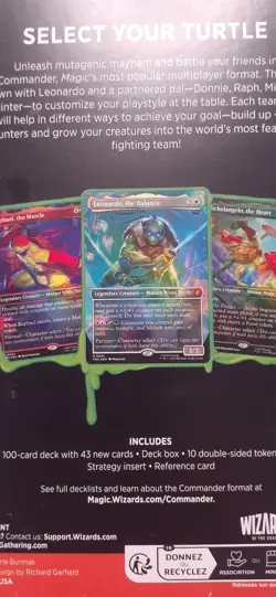 TEENAGE MUTANT NINJA TURTLES TURTLE POWER COMMANDER DECK MTG NEW FACTORY SEALED - Image 5