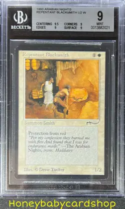 MTG Arabian Nights 1993 Repentant Blacksmith BGS 9.0Q+ (Quad+) MINT Old School - Image 1