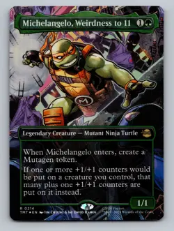 Michelangelo, Weirdness to 11 (Borderless) R Teenage Mutant Ninja Turtles 214 NM - Image 1