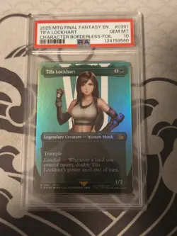 2025 Magic The Gathering Final Fantasy 0391 Tifa Lockhart Borderless Foil PSA 10 - Image 1