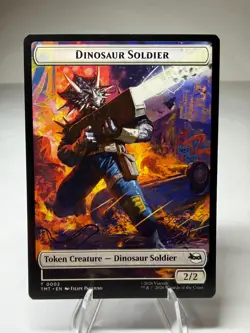 Dinosaur Soldier/Copy Double Sided Token #0001/0002 TMNT Magic The Gathering MTG - Image 1