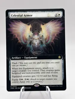 Celestial Armor 0443 Extended Art Foundations FDN MTG NM - Image 1