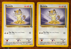 1999 Pokemon Meowth 56/64 (Lot of 2) Jungle Regular Unlimited - LP - Image 1