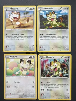 Pokemon Meowth Lot Of 4 Cards - Image 1