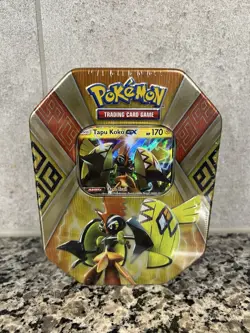 Pokemon 2017 Island Guardians Tapu Koko Gx Tin Sealed - Image 1