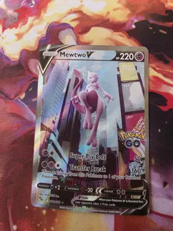 Mewtwo V (Alternate Full Art) 072/078 Pokemon GO Holo - Image 1