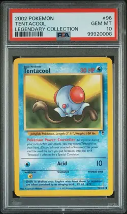 2002 Pokemon Legendary Collection # 96 Tentacool Non Holo PSA 10 Card GEM MINT! - Image 1