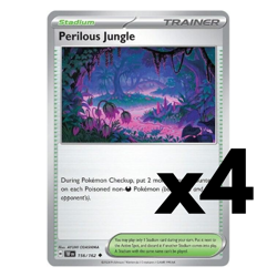 4x Perilous Jungle - 156/162 - SV05: Temporal Forces (TEF) Pokemon Playset x4 - Image 1