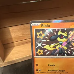 Pokemon TCG Riolu 173/091 Paldean Fates Shiny Holo Rare S&V 173/091 - Image 4