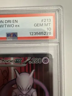 Pokemon TCG Destined Rivals Team Rockets Mewtwo EX Ultra Rare 213/182 PSA 10 - Image 3