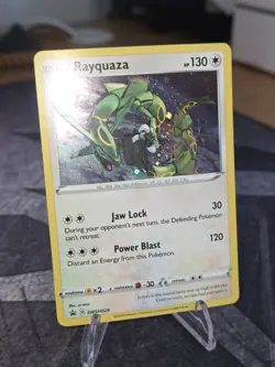 Head🔥 SWIRL 🌀 Rayquaza SWSH029 Cosmos Holo Rare Crown Zenith Pokemon - Image 2