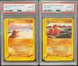 SEQUENTIAL PSA 10 DIGLETT 50 & DUGTRIO 52 SKYRIDGE POKEMON GEM MINT - Image 1