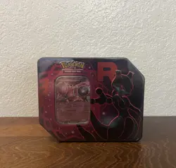 Pokemon TCG Scarlet & Violet Destined Rivals Team Rocket's Mewtwo EX Tin Box - Image 1