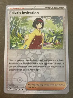 Erika's Invitation 160/165 Sv: Scarlet & Violet 151 Reverse Holo Pokemon TCG NM - Image 1