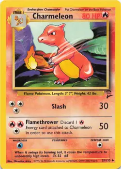 Pokemon - Charmeleon #035/130 - Base Set 2 Uncommon - Image 1