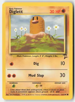 Pokemon - Diglett #071/130 - Base Set 2 Common - Image 1