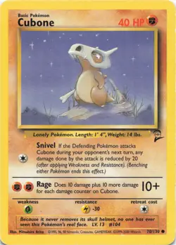 Pokemon - Cubone #070/130 - Base Set 2 Common - Image 1