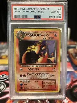 Pokemon Dark Charizard Team Rocket Japanese Holo Rare #006 PSA 10 Gem Mint - Image 1