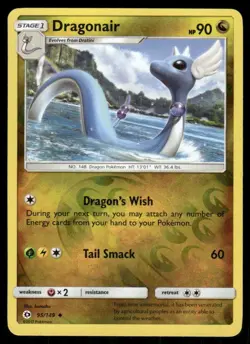 Pokemon Tcg Dragonair [Reverse Holo] #95 Pokemon Sun & Moon LP - Image 1