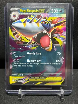 Mega Sharpedo ex 061/094 Double Rare Holo Pokemon 2025 Phantasmal Flames NM - Image 1