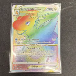 Pokemon Dragonite VSTAR Full Art Secret Rare Holo 081/078 Pokemon GO 280 HP - Image 1
