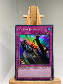 Solemn Judgment - Super Rare 1st Edition MAZE-EN063 - NM - YuGiOh - Image 1
