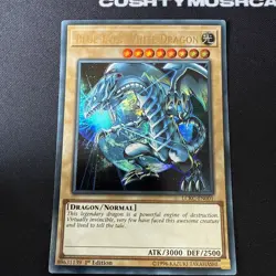 YUGIOH BLUE EYES WHITE DRAGON ULTRA WORLD ART LCKC-EN001 1ST EDITION - Image 2