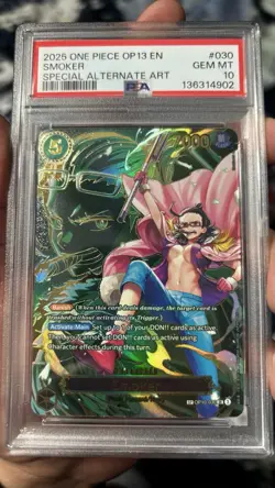 2025 ONE PIECE OP13-CARRYING ON HIS WILL SPECIAL ALTERNATE ART SMOKER PSA 10 ENG - Image 5