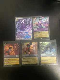 Disney Lorcana TCG Mixed Lot of 5 cards English NM/M - Image 1