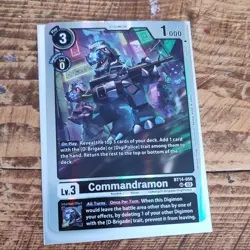 Digimon Commandramon BT14-056 Rookie Holo Bandai Card Game English - Image 1