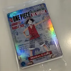 ONE PIECE COLLEGE BASKETBALL; Monkey.D.Luffy CCG Promo Foil Card US Voyage P-055 - Image 1