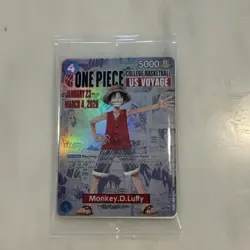 ONE PIECE COLLEGE BASKETBALL; Monkey.D.Luffy CCG Promo Foil Card US Voyage P-055 - Image 2
