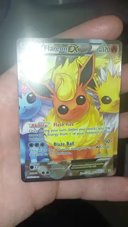 Full Art Holo Rare Flareon EX Radiant Collection RC28/RC32 Pokemon Card - Image 2