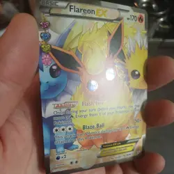Full Art Holo Rare Flareon EX Radiant Collection RC28/RC32 Pokemon Card - Image 3