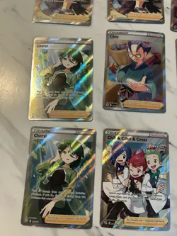 Pokemon Trainer Full Art Holo Card Lot Acerola Allister Roxanne 9 Cards - Image 3