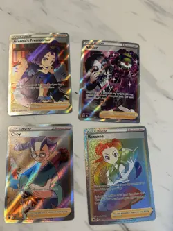 Pokemon Trainer Full Art Holo Card Lot Acerola Allister Roxanne 9 Cards - Image 5