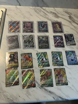 Pokemon V GX Holo Card Lot Tyranitar Empoleon Mewtwo 16 Cards Battle Styles - Image 1