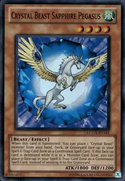 Crystal Beast Sapphire Pegasus EU Unl Ed Super Rare LCGX-EN161 Yu-Gi-Oh! - Image 1