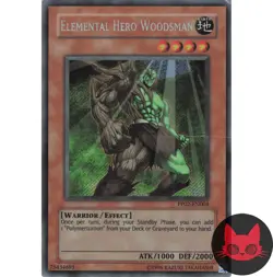 Yugioh Elemental HERO Woodsman PP02-EN004 Secret Rare LP - Image 1